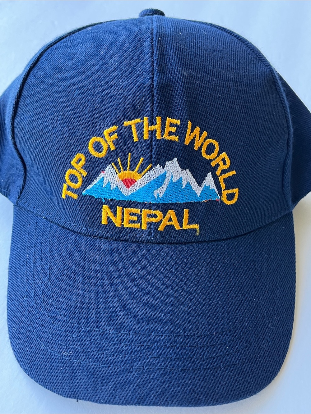 Nepal Top of the World Ball Cap Hat Embroidered Baseball Cap NWOT